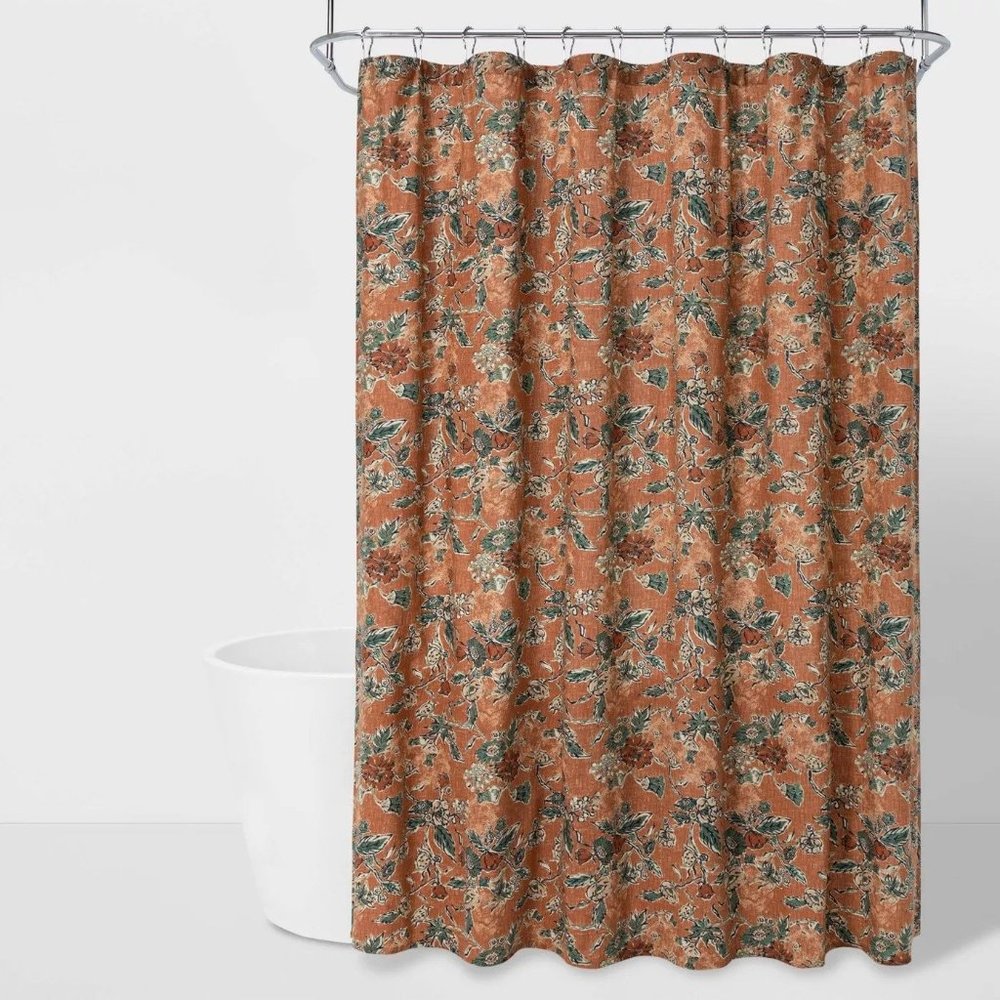 THRESHOLD SHOWER CURTAIN - 72"X72" - MULTICOLOR DAISY VINE